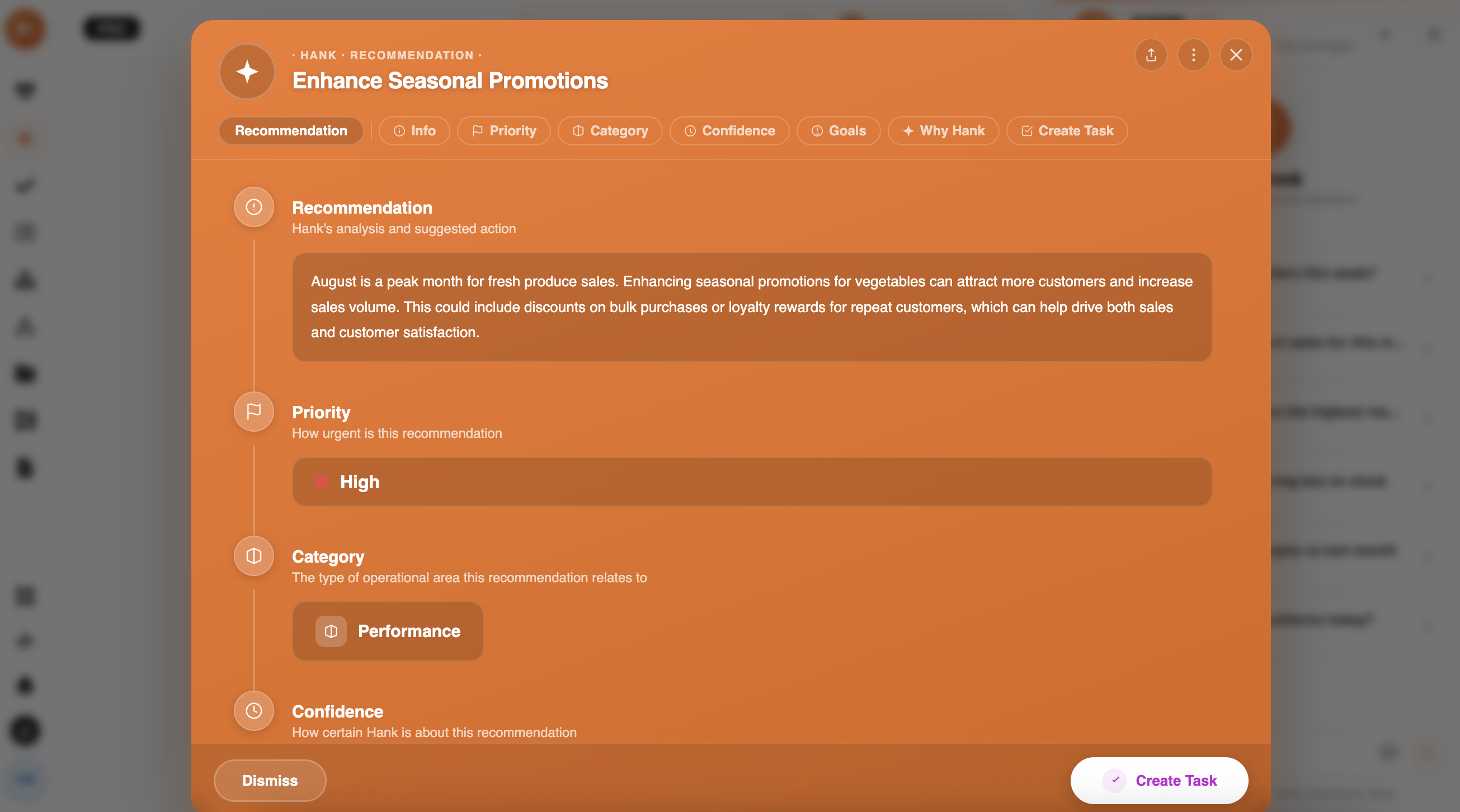 Hank in action: Intelligent Assistant suggesting restock for Coca-Cola 375ml